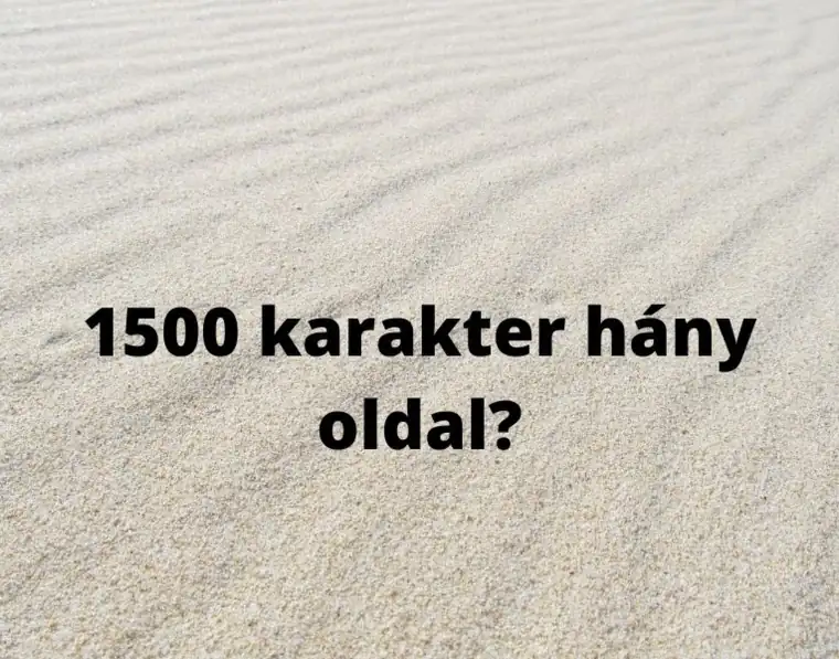 1000 karakter hány oldal – leütés oldal átváltás