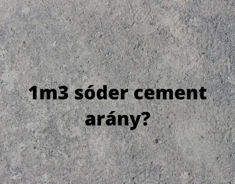 1 köbméter sóderhez mennyi cement kell – beton keverési arányok