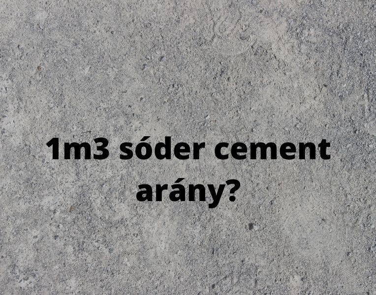 1m3 sóder cement arány